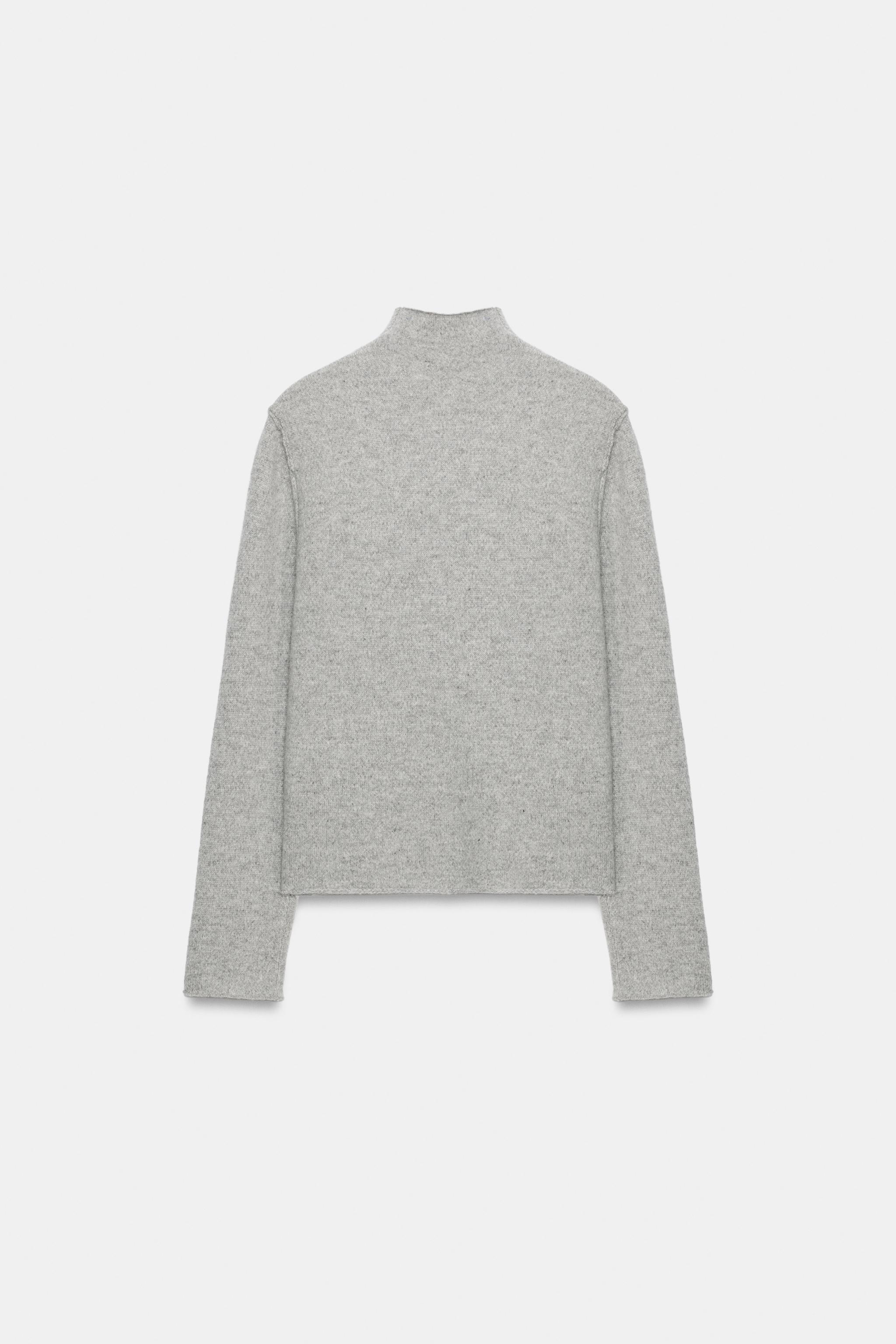 VESTE 100 % LAINE À COL MONTANT